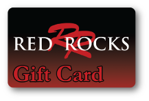 Red Rock logo, 'Gift Card' over red and black background